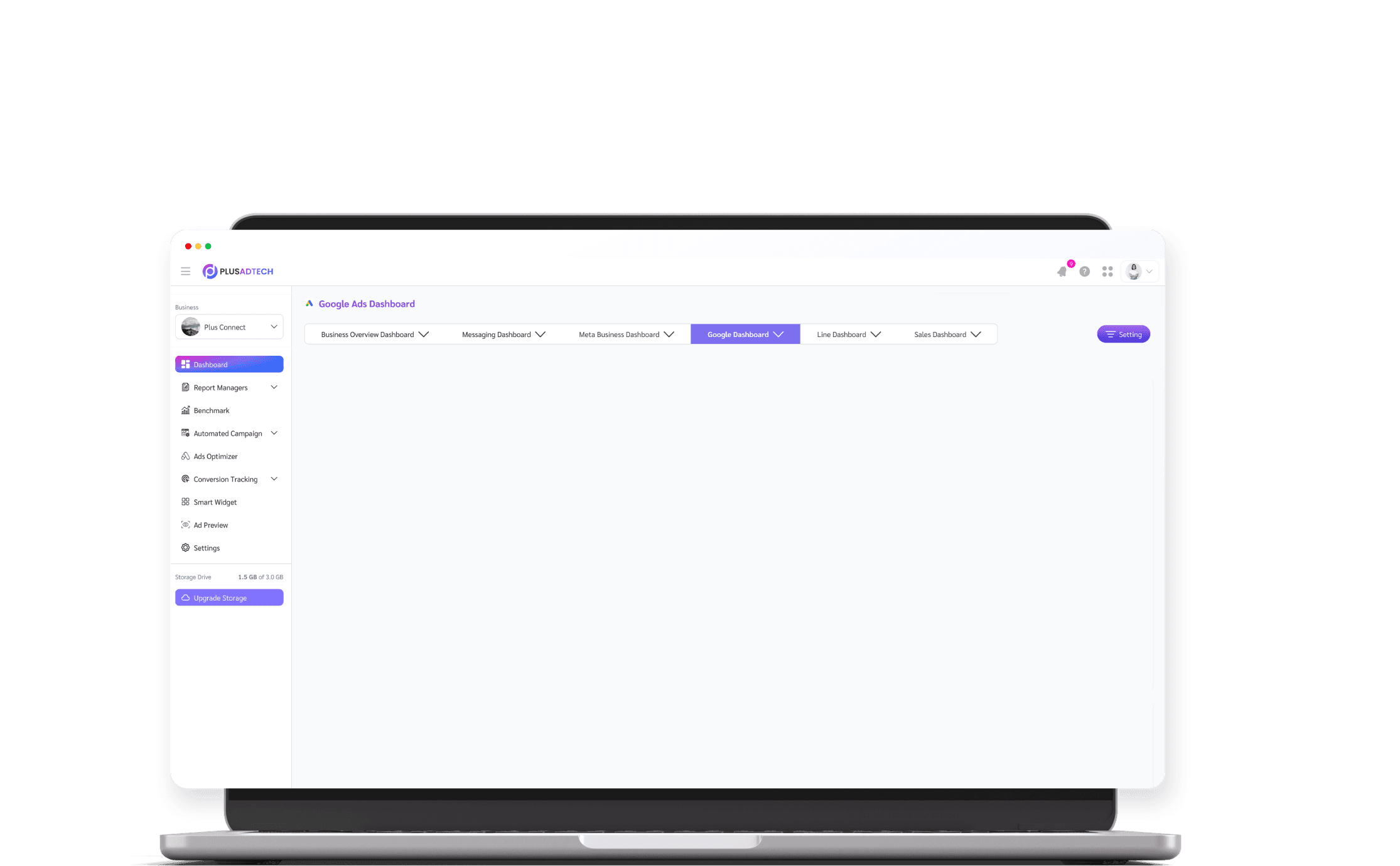 Plus Dashboard Laptop